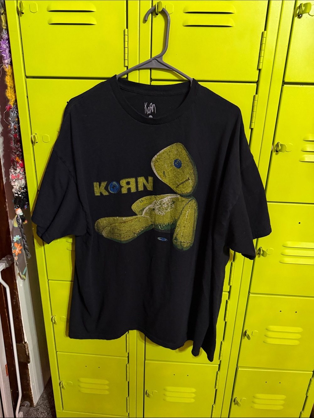 Korn Band Tee with Yellow Doll Graphic